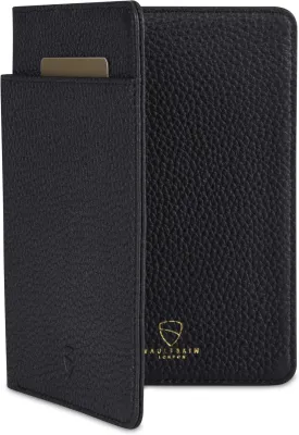 Vaultskin Leather Passport Holder, Slim RFID Blocking Travel Wallet for Men and Women, Fits Passport, Credit Cards, ID, Cash, Passport Cover Ideal Travel Accessories with Gift Box